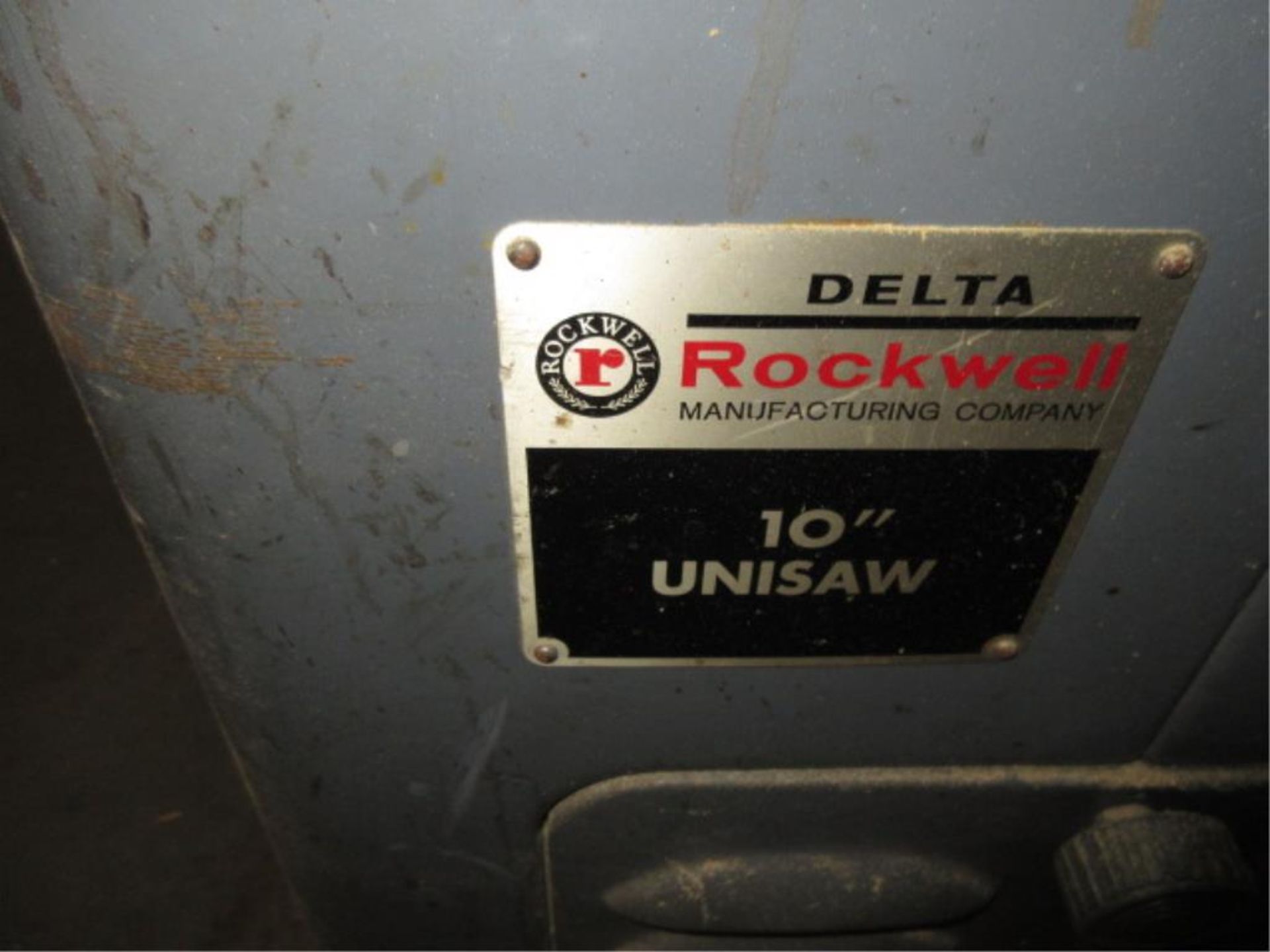 Delta Rockwell 34-450 10" Unisaw. SN# EV-3577. HIT# 2179316. basement crib. Asset Located at 10 - Image 4 of 4