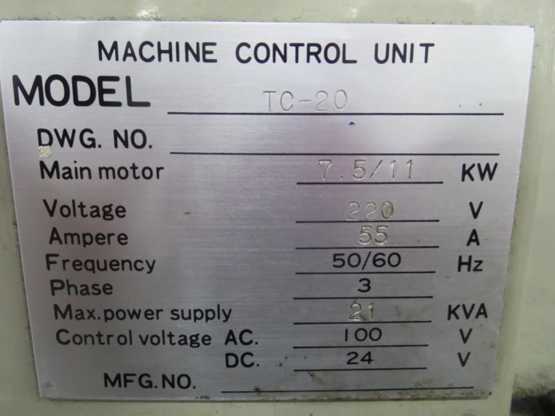 Takisawa TC-20 CNC Lathe. 16.5" Swing x 12" Length, 12- Station Turret automatic Tool Changer, - Image 10 of 13