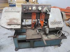 Amada H-250-SA Horizontal Band Saw, 12" x 7" max stock, 3ph, 2.2kw motor. HIT# 2203454. Back