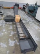 Fongex Chip Conveyor, 12" x 13' x 32" Vertical lift. S/N 1470287. HIT# 2203462. Back Warehouse.