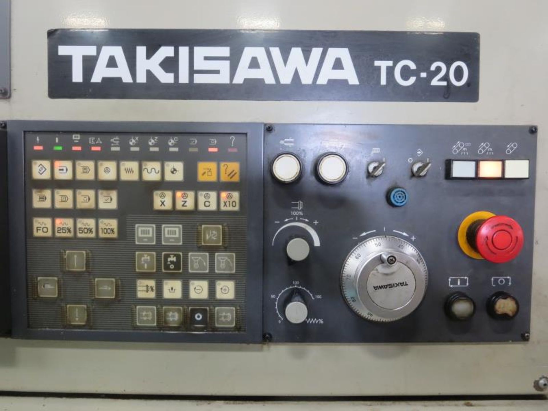 Takisawa TC-20 CNC Lathe. 16.5" Swing x 12" Length, 12- Station Turret automatic Tool Changer, - Image 2 of 13
