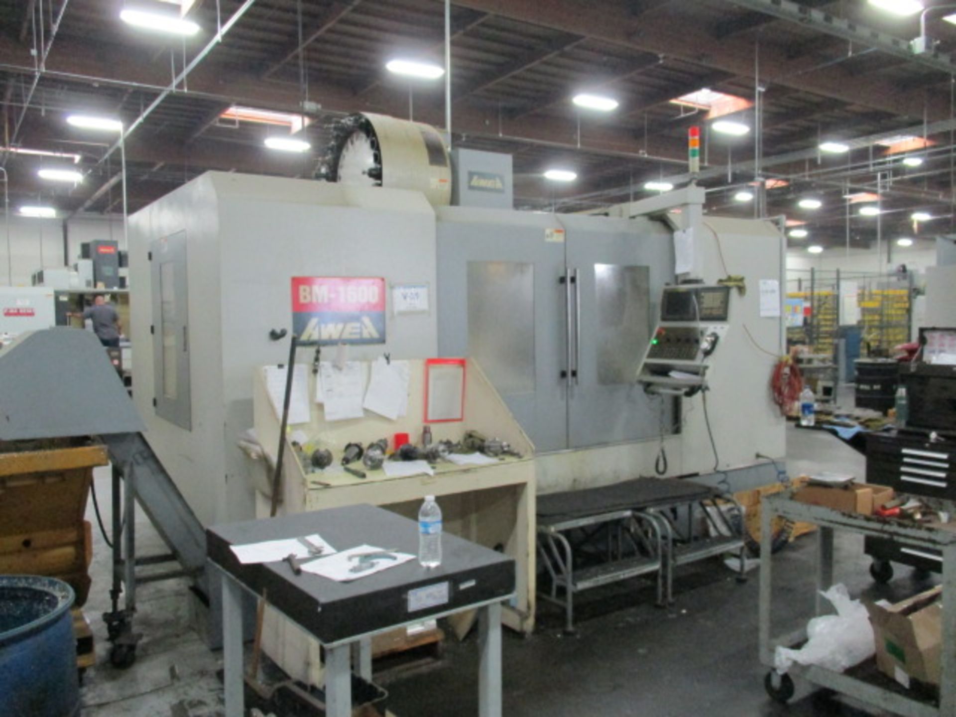 AWEA BM-1600 CNC MACHINING CENTER, VERTICAL, YEAR-2005, S/N-5033, 4-AXIS, 30-HP, 8,000-RPM, (3)