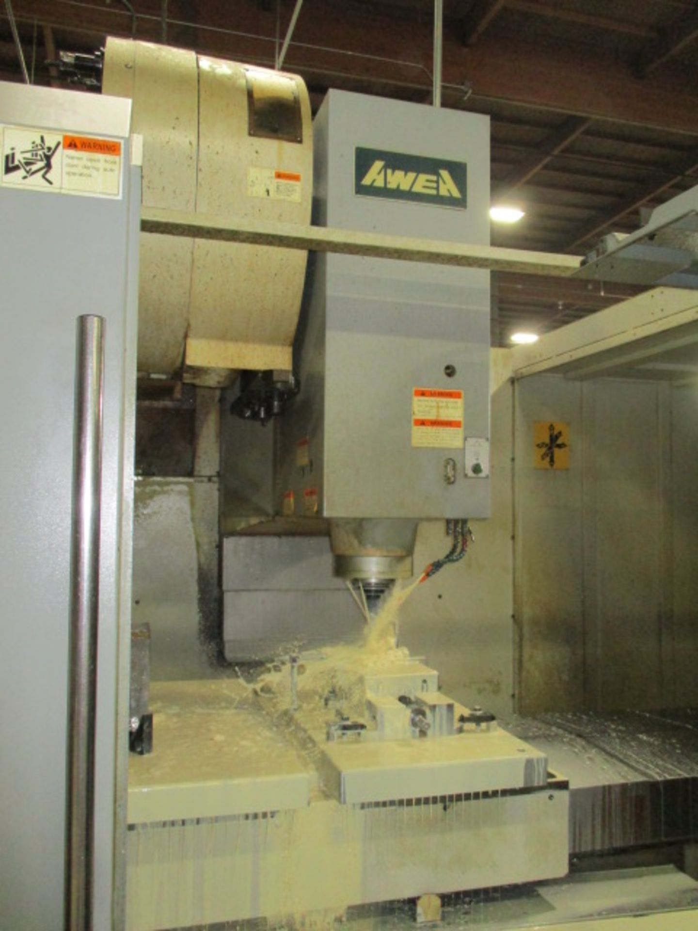 AWEA BM-1600 CNC MACHINING CENTER, VERTICAL, YEAR-2005, S/N-5033, 4-AXIS, 30-HP, 8,000-RPM, (3) - Image 4 of 10