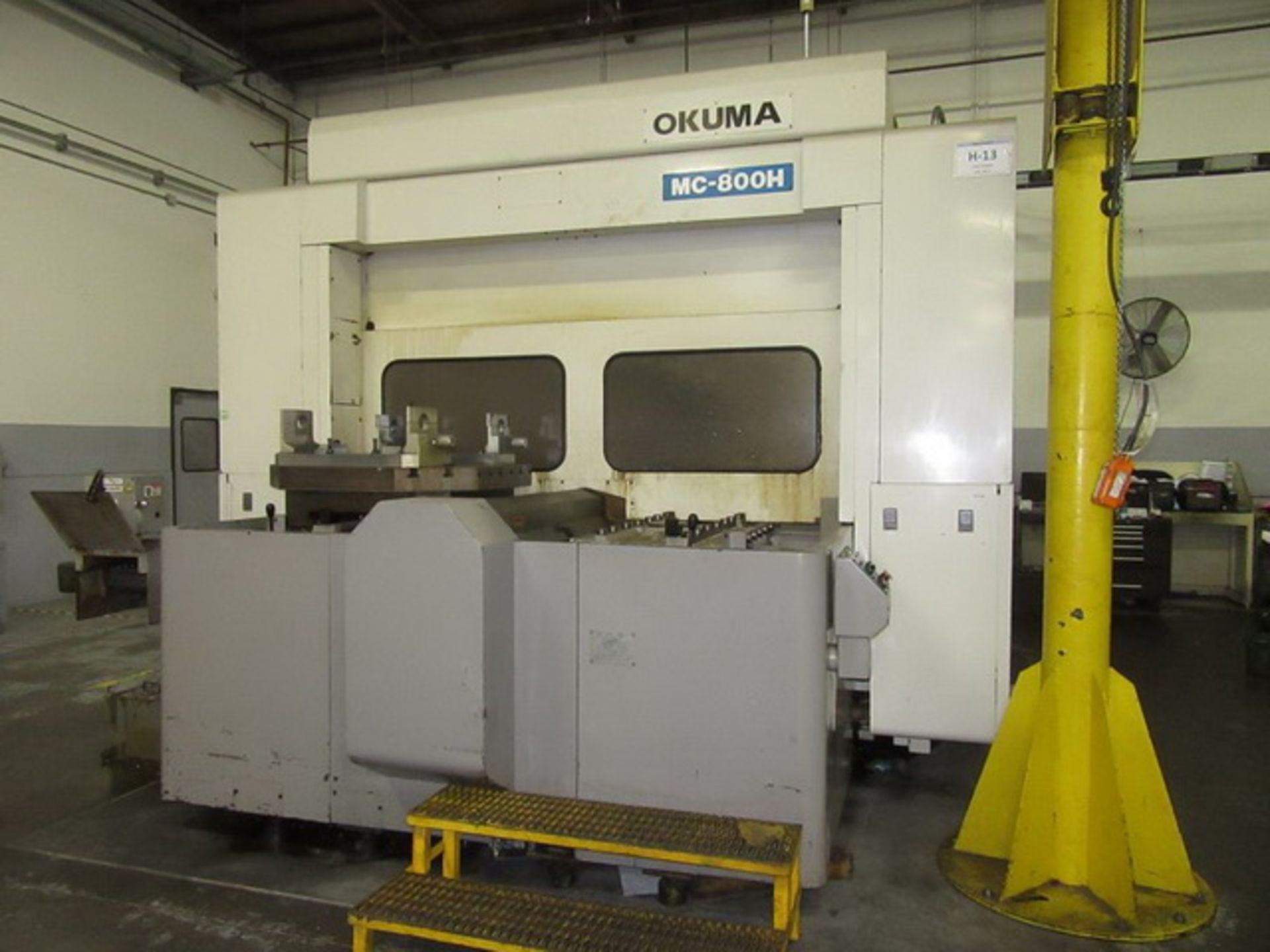 OKUMA MC-800H CNC MACHINING CENTER, HORIZONTAL, YEAR-1999 S/N-73, 4-AXIS, SINGLE SPINDLE, 30-HP, 4,