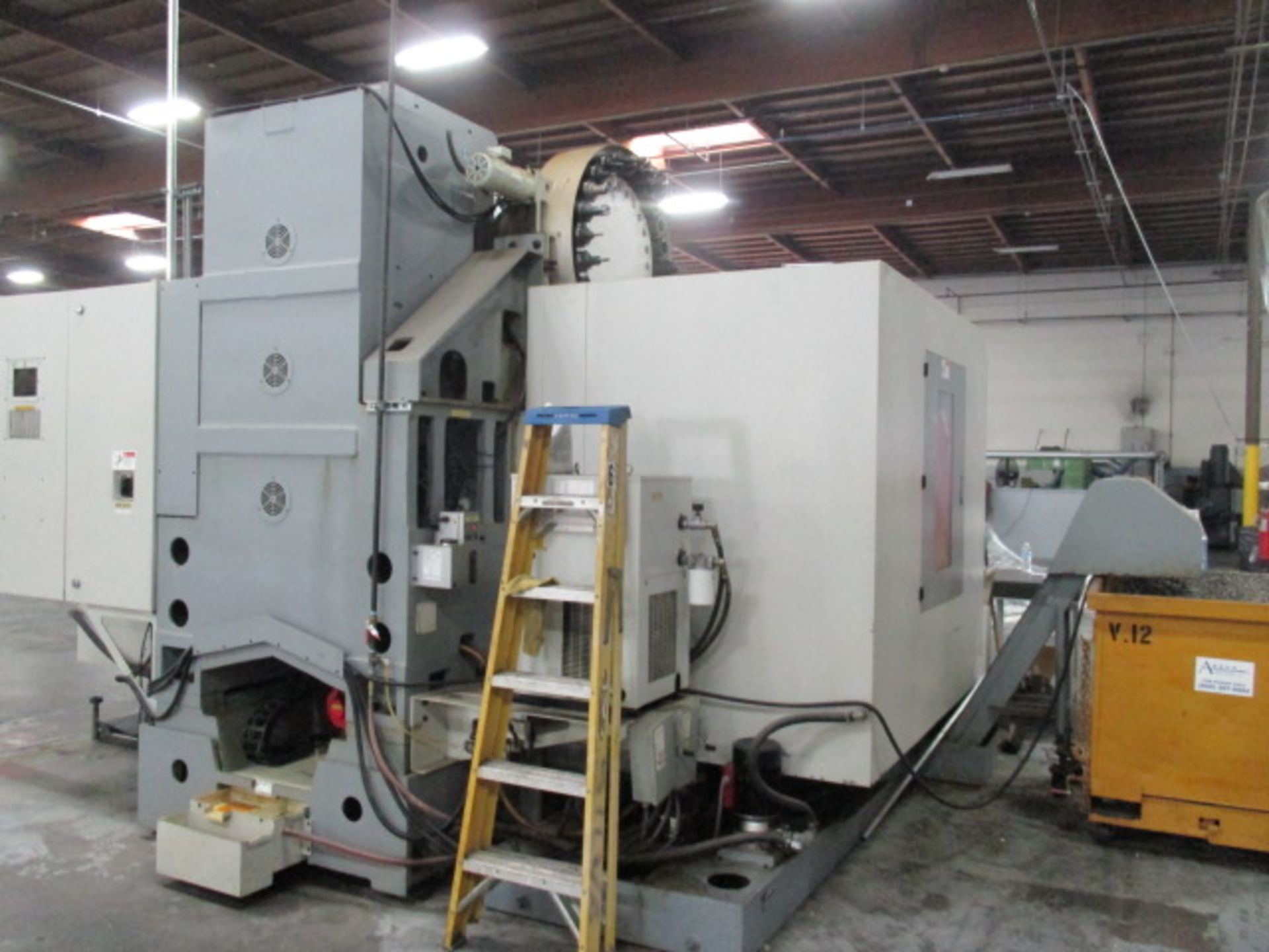 AWEA BM-1600 CNC MACHINING CENTER, VERTICAL, YEAR-2005, S/N-5033, 4-AXIS, 30-HP, 8,000-RPM, (3) - Image 7 of 10