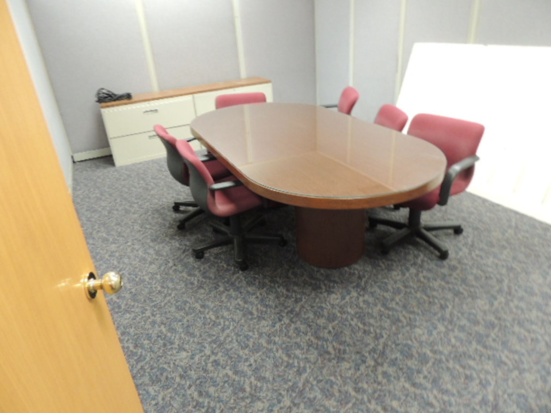 Office Cubicles & Contents. Lot: (8) offices w/ wooden and metal desks, file cabinets and lateral - Image 18 of 47