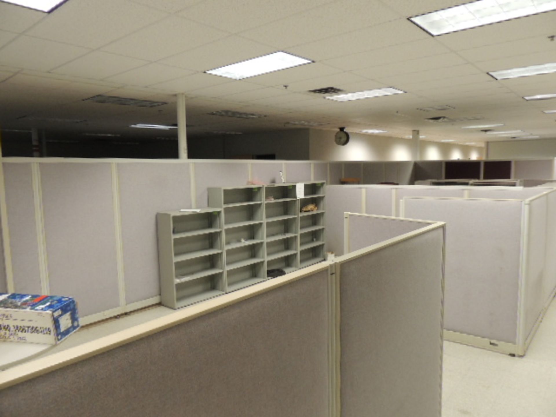 Office Cubicles & Contents. Lot: (8) offices w/ wooden and metal desks, file cabinets and lateral - Image 3 of 47