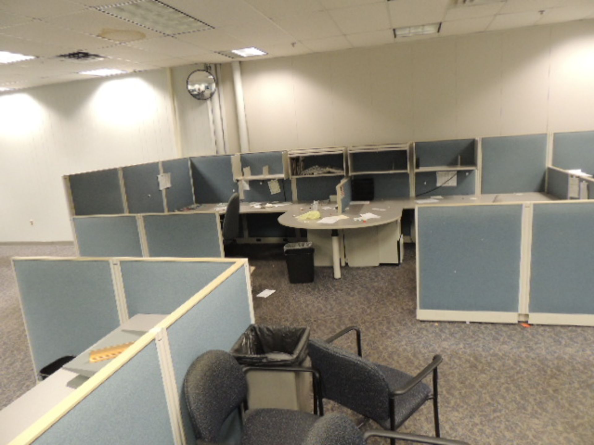 Office Cubicles & Contents. Lot: (3) offices and contents, (4) cubicles 10'x15'x8' with desks and - Image 21 of 25