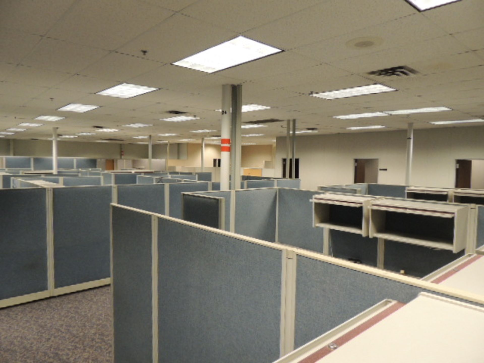 Office Cubicles & Contents. Lot: (3) offices and contents, (4) cubicles 10'x15'x8' with desks and - Image 12 of 25