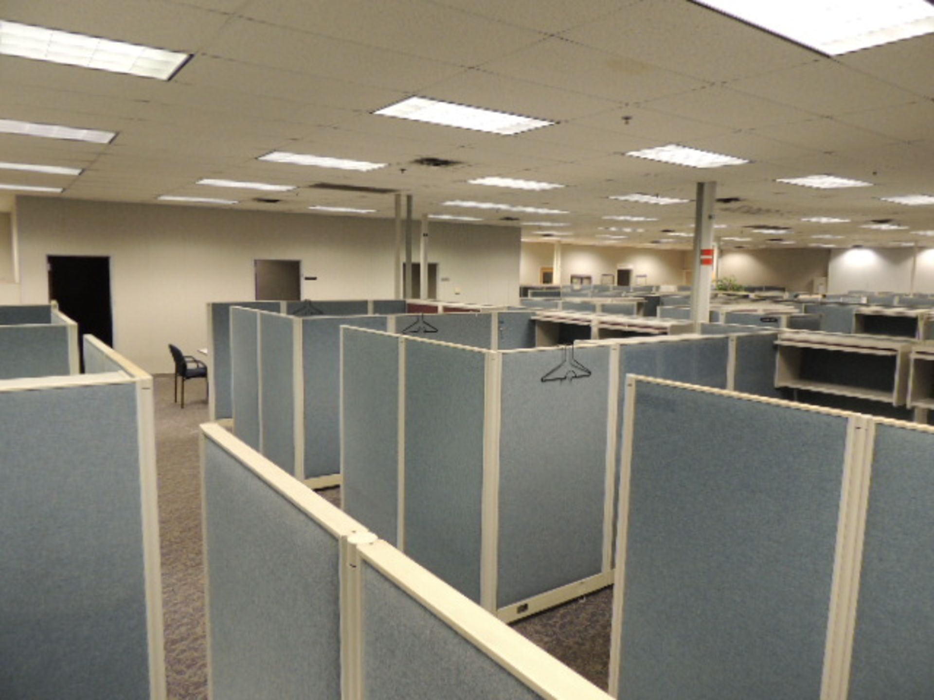 Office Cubicles & Contents. Lot: (3) offices and contents, (4) cubicles 10'x15'x8' with desks and - Image 4 of 25