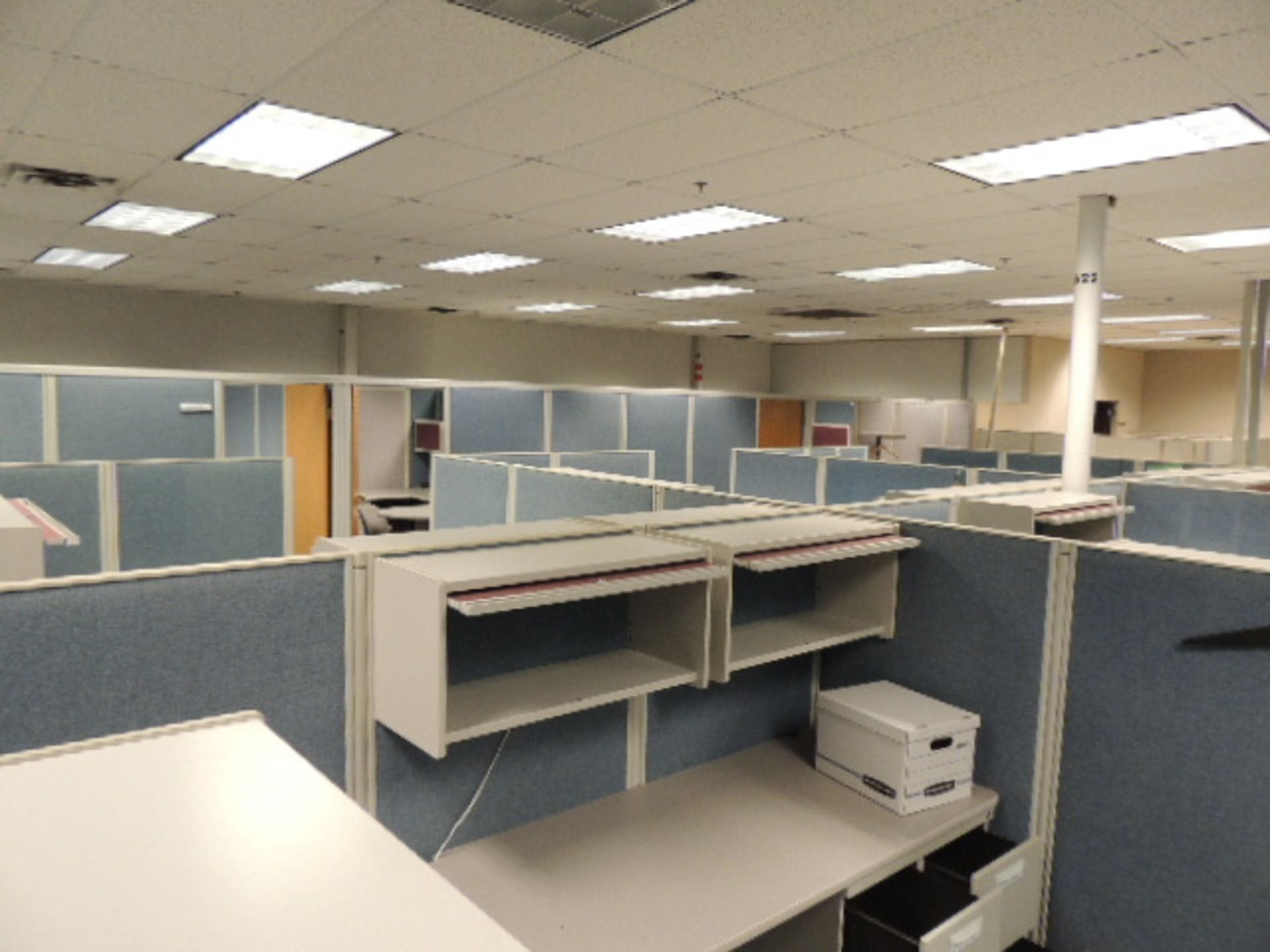 Office Cubicles & Contents. Lot: (3) offices and contents, (4) cubicles 10'x15'x8' with desks and - Image 3 of 25