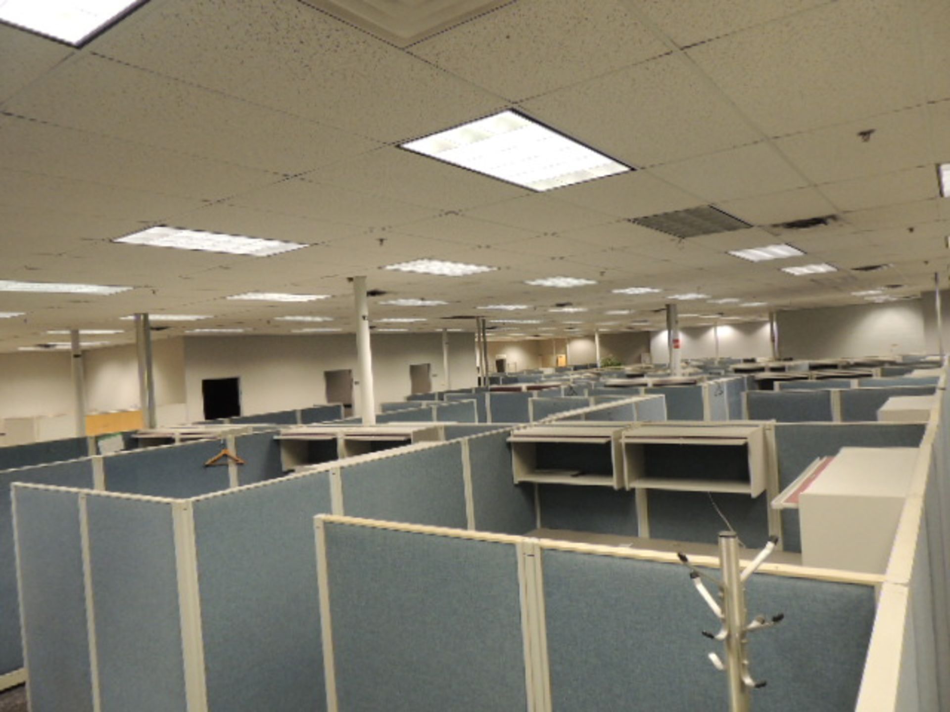 Office Cubicles & Contents. Lot: (3) offices and contents, (4) cubicles 10'x15'x8' with desks and