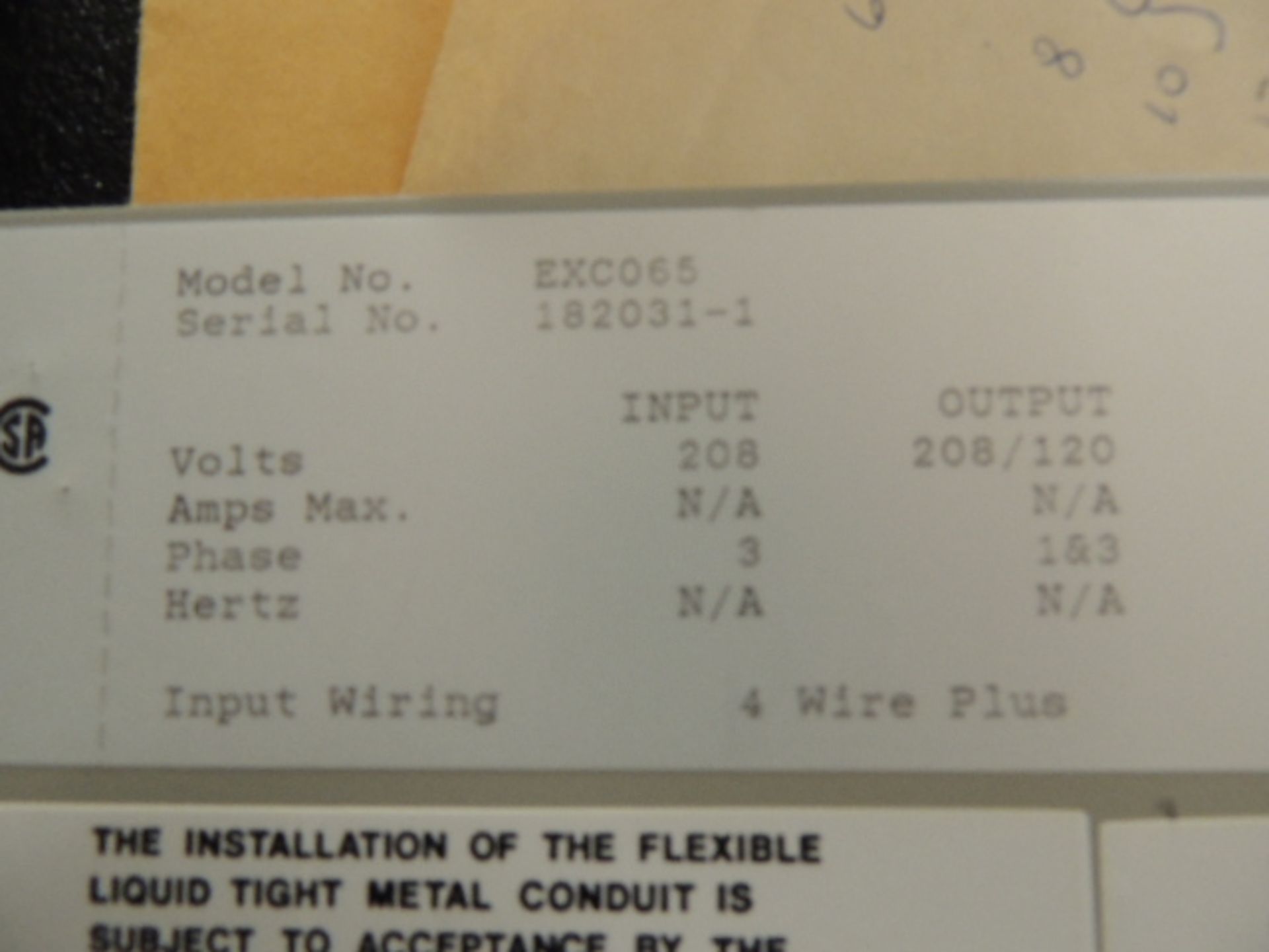 Liebert EXC065 Circuit breaker panels, NQOM panel board, 208v, 3ph. SN# 182031-1. HIT# 2192280. - Image 6 of 7