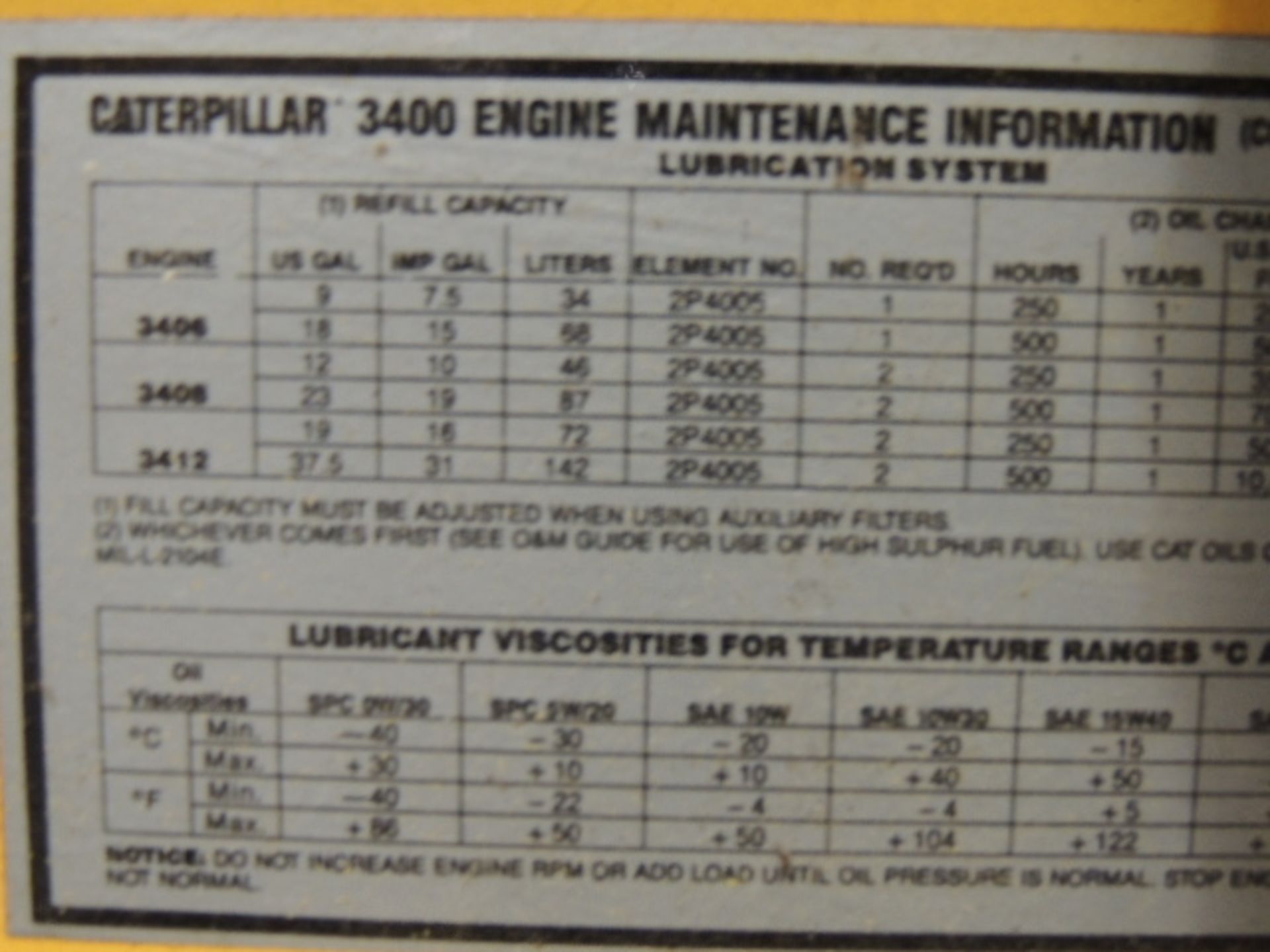 Caterpillar 3406 Generator. Caterpillar 3406BD diesel generator, 275 kw, Generator model A225400033, - Image 7 of 9