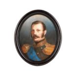 COURT (SECOND HALF OF XIX CENTURY) - Portrait of the Emperor Alexander II signed [...]