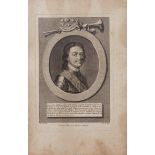 FRENCH SCHOOL - Portrait of Peter I etching on paper sheet : 270 x 175 mm monogram [...]