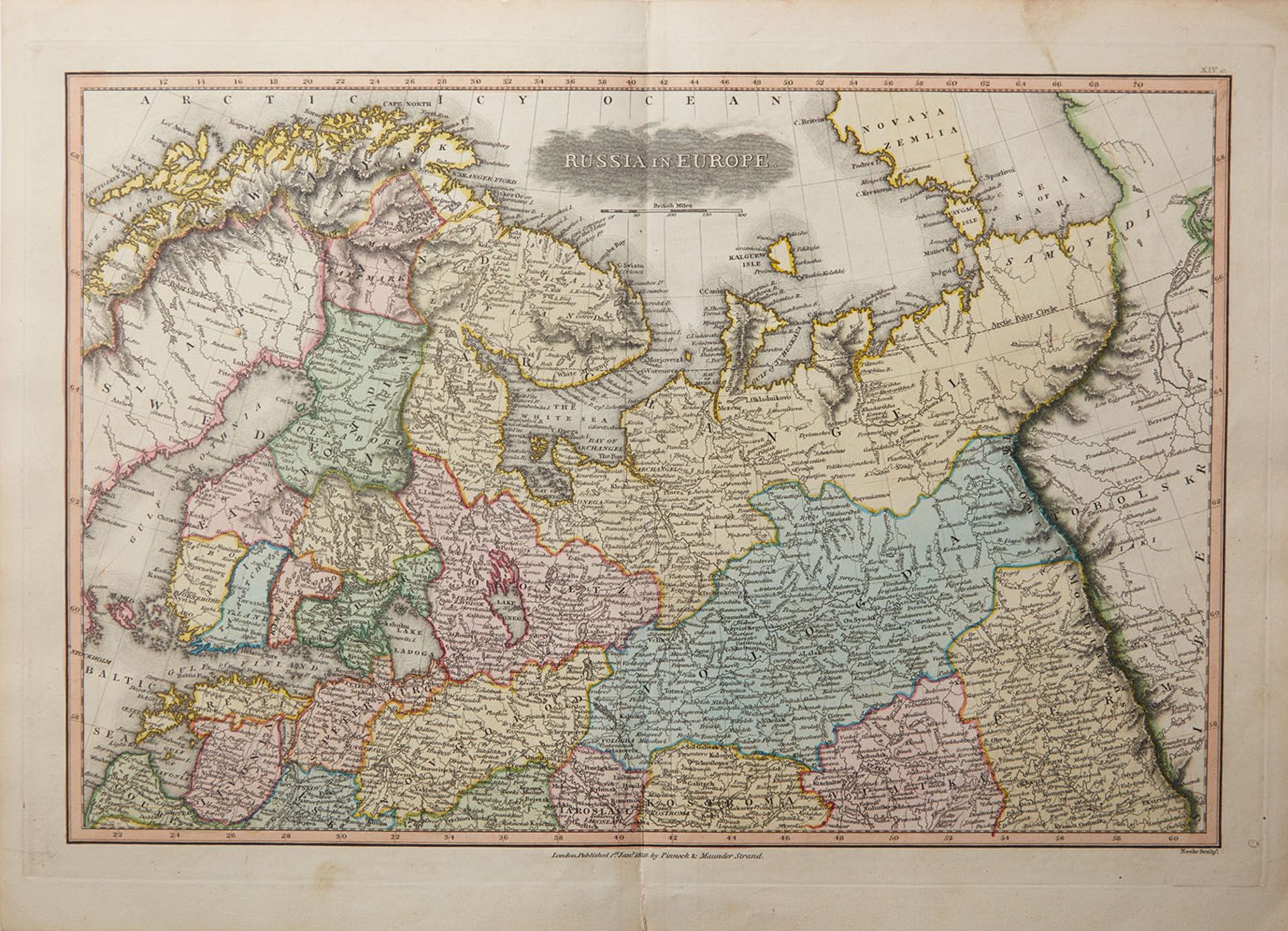 SAMUEL JOHN NEELE (1758-1824) - Map of the European part of Russia etching, [...] - Bild 2 aus 4