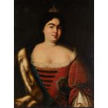 FOLLOWER OF JOHANN HEINRICH WEDEKIND (1674-1736) - Portrait of Empress Catherine [...]