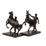 UNKNOWN SCULPTOR - Two sculptural groups of “The Horse Tamers” for the The [...]
