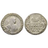 ELIZABETH 1741 - 1761 Lot of 2 coins : 10 Kopeks (Grivennik), Moscow, 1751 A, AG 2.47 g.