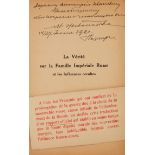 RUDNEV VLADIMIR MIKHAILOVICH 1874-1940 [autograph] - The truth about the Russian [...]