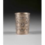 A SILVER BEAKER WITH EAGLES Russian, Moscow, Alexey Dementiev, 1804 The cylindrical body chased