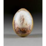 A LARGE PORCELAIN EASTER EGG SHOWING THE RESURRECTION OF CHRIST Russian, St. Petersburg, Imperial