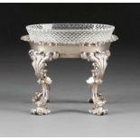 A MASSIVE SILVER TABLE DECORATION WITH GLASS INSET Russian, St. Petersburg, Aleksey Andreevitch