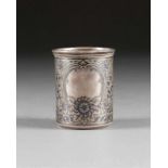 A SILVER AND NIELLO BEAKER Russian, St. Petersburg, late 19th century The cylindrical body decorated