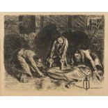 ERNST BARLACH 1870 Wedel - 1938 Rostock VERZWEIFELTER ABTANZ Lithografie auf bräunlichem Papier.