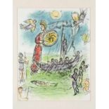 MARC CHAGALL 1887 Witebsk - 1985 Paul de Vence ODYSSEE I - ATHENE FÜHRT DAS SCHIFF TELEMACHS