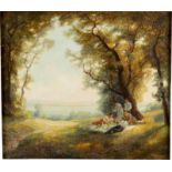 OTTO PIPPEL 1878 Lodz - 1960 München 'PICKNICK AM STARNBERGER SEE' Öl auf Leinwand. 70,5 x 80,5