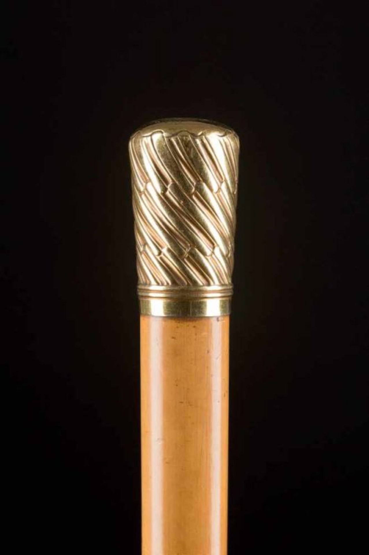 FEINER SPAZIERSTOCK MIT GOLDENEM KNAUF England, London, Thomas Jenkinson, 1811 Kappe aus Gold,