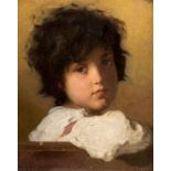 OTTO BRANDT 1828 Berlin - 1892 Olevano Knabenportrait Öl auf Leinwand. 36,5 x 29 cm. Signiert