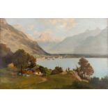 ALFRED METZENER 1833 Niendorf (Lauenburg) - 1905 Zweisimmen (Bern) ANSICHT EINES SCHWEIZER SEES