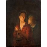 GODFRIED SCHALCKEN (NACHFOLGE) 1643 Made (Noord-Brabant) / Dordrecht - 1706 Den Haag JUNGES PAAR BEI