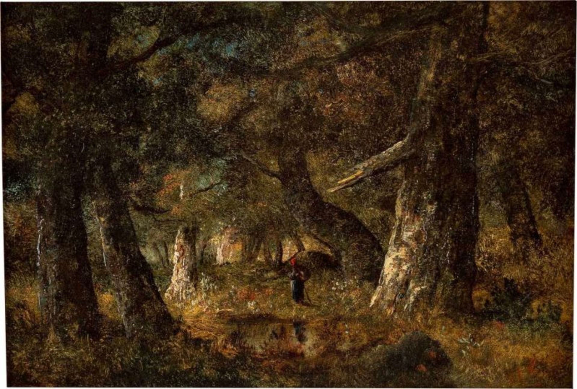 NARCISSE VIRGILE DIAZ DE LA PENA 1807 Bordeaux - 1876 Menton IM WALD VON FONTAINEBLEAU Öl auf