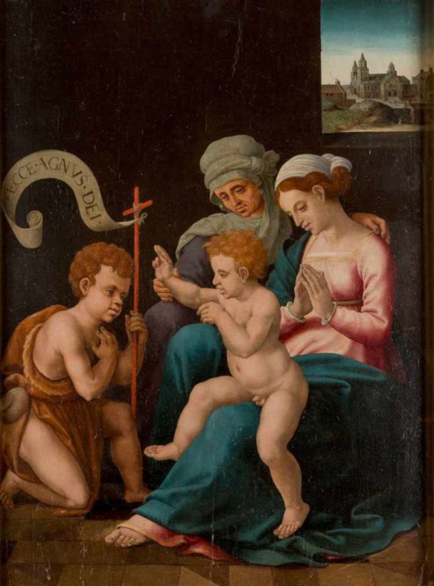 MICHIEL COXCIE (CIRCLE) ('Auch: Raffaellino genannt') 1499 Mecheln - 1592 Ebenda MARIA MIT DEM