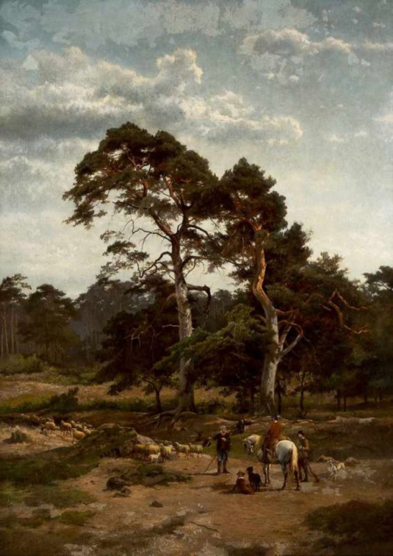 EUGÈNE JOSEPH VERBOECKHOVEN (1798 WARNETON - 1881 BRÜSSEL) LOUWRENT HANEDOES (1822 WOUDRICHEM - 1905