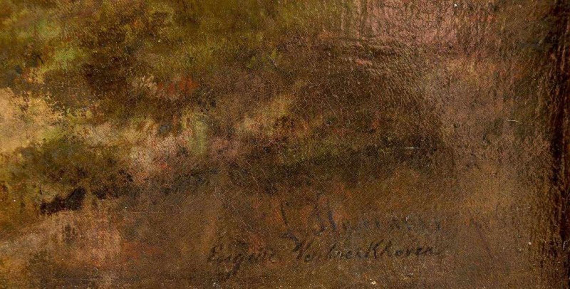EUGÈNE JOSEPH VERBOECKHOVEN (1798 WARNETON - 1881 BRÜSSEL) LOUWRENT HANEDOES (1822 WOUDRICHEM - 1905 - Bild 4 aus 5