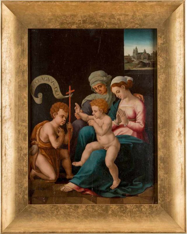 MICHIEL COXCIE (CIRCLE) ('Auch: Raffaellino genannt') 1499 Mecheln - 1592 Ebenda MARIA MIT DEM - Image 2 of 2