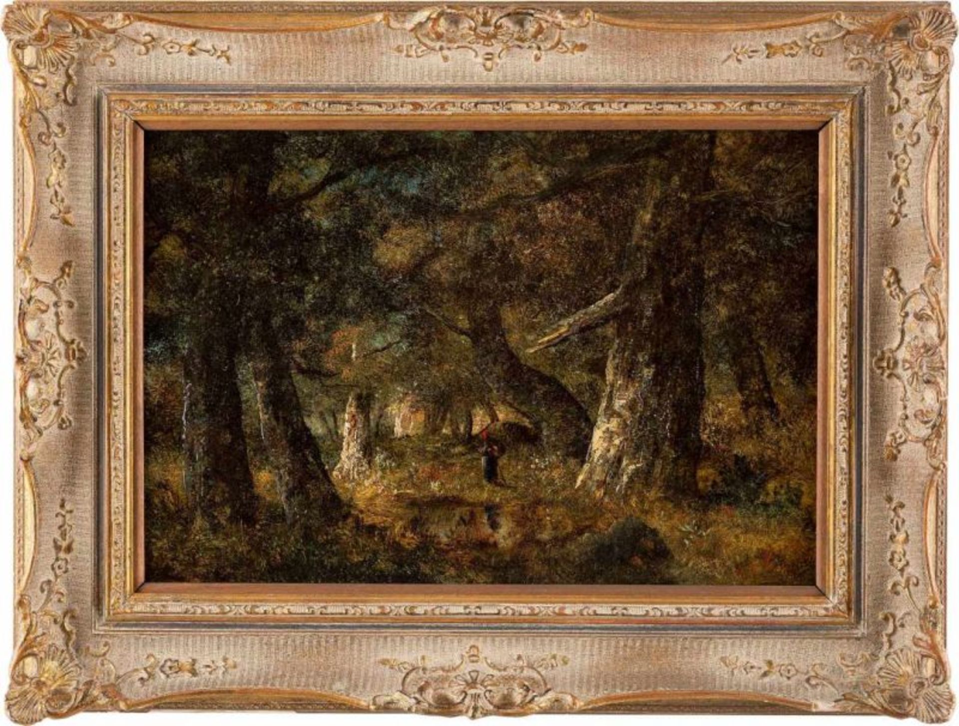 NARCISSE VIRGILE DIAZ DE LA PENA 1807 Bordeaux - 1876 Menton IM WALD VON FONTAINEBLEAU Öl auf - Image 2 of 2