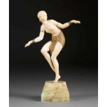 DEMETRE CHIPARUS 1888 Dorohoi/ Rumänien - 1947 Paris 'DELHI' Bronze, geschnitztes Elfenbein, Onyx-