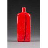 TONI ZUCCHERI 1936 Udine - 2008 VASE 'TRONCHI' (ENTWURF UM 1967) Farbloses Glas, partiell rot