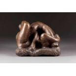 ALFRED HRDLICKA 1928 Wien - 2009 ebenda 'RAUMKNOTEN' Bronze, hell patiniert. H. 20,5 cm. Am Sockel