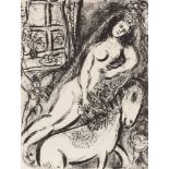 MARC CHAGALL 1887 Witebsk - 1985 Paul de Vence LE CIRQUE Lithografie auf Arches. Doppelblatt mit