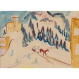 ERNST LUDWIG KIRCHNER 1880 Aschaffenburg - 1938 Frauenkirch/Davos SCHLITTENFAHRT IN DEN BERGEN