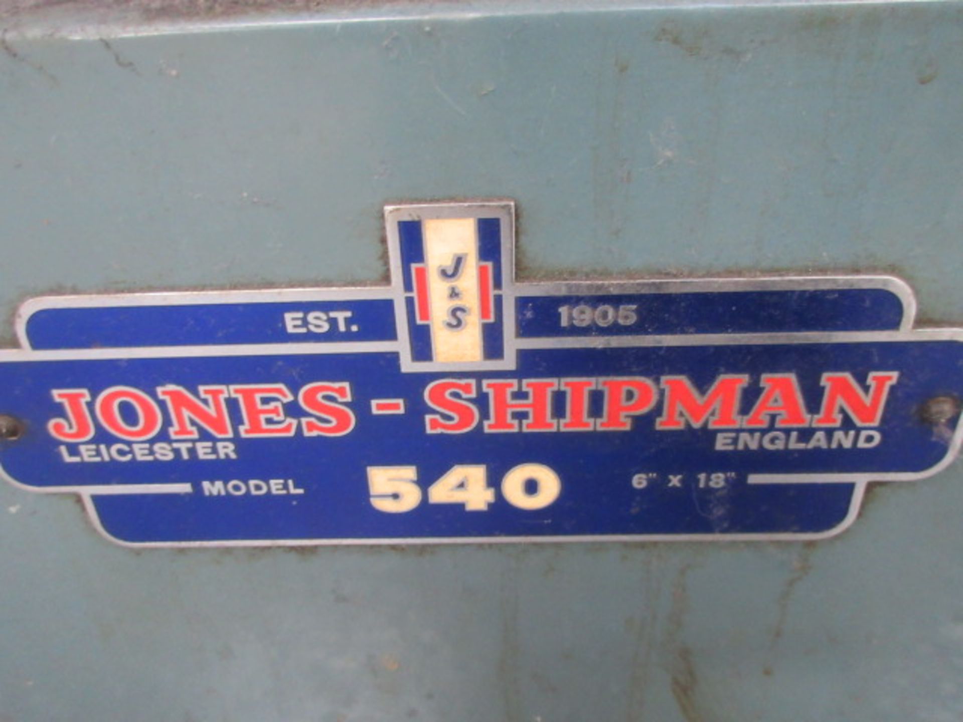 Jones & Shipman 540 6" x 18" horizontal surface grinder with magnetic chuck, coolant tank & wheel - Image 4 of 4