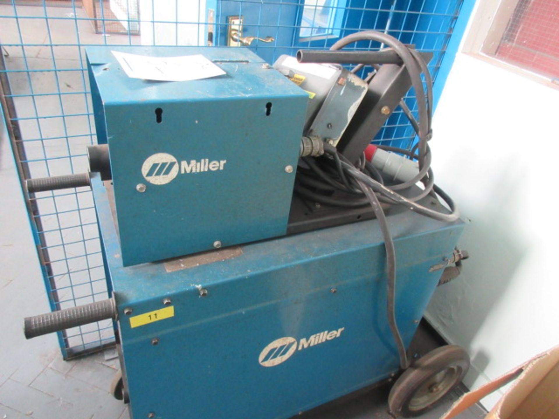 Miller MigBlu 300 constant voltage DC arc welding power source with T212 wire feed unit. No torch or - Image 2 of 2