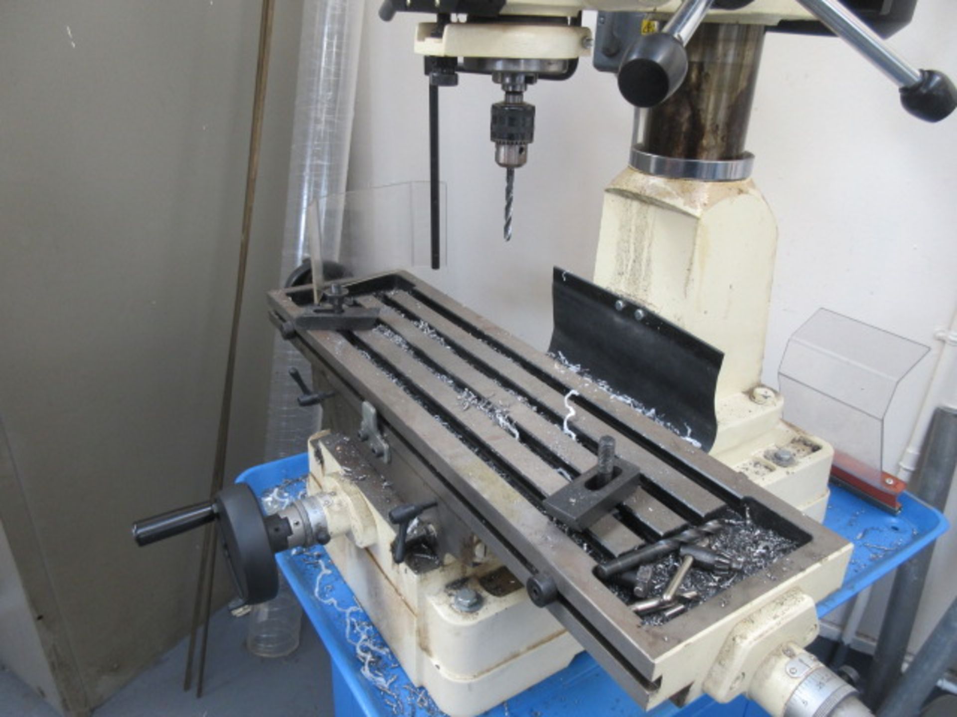 Axminster Power Tool Centre radial arm bench top drilling & milling machine with rise & fall head, - Image 3 of 3